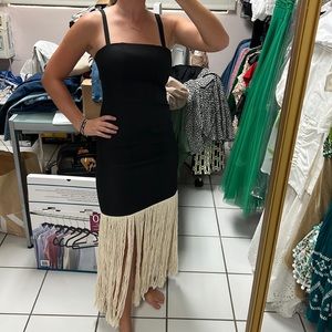 ALEXIS black and cream XS dress